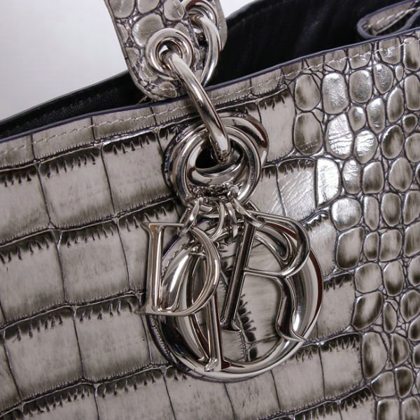 Christian Dior diorissimo original calfskin leather bag 44373 grey - Click Image to Close